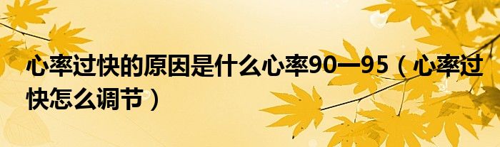 心率过快的原因是什么心率90一95（心率过快怎么调节）