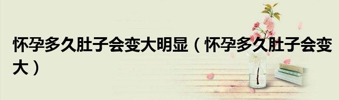 怀孕多久肚子会变大明显（怀孕多久肚子会变大）