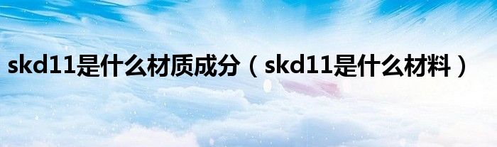 skd11是什么材质成分（skd11是什么材料）