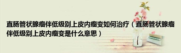 直肠管状腺瘤伴低级别上皮内瘤变如何治疗（直肠管状腺瘤伴低级别上皮内瘤变是什么意思）