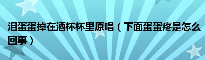 泪蛋蛋掉在酒杯杯里原唱（下面蛋蛋疼是怎么回事）