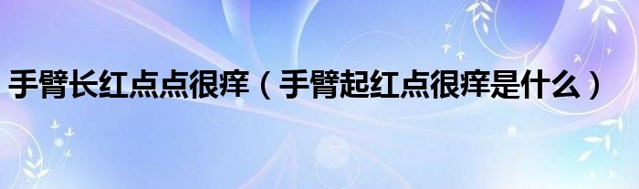 手臂长红点点很痒（手臂起红点很痒是什么）