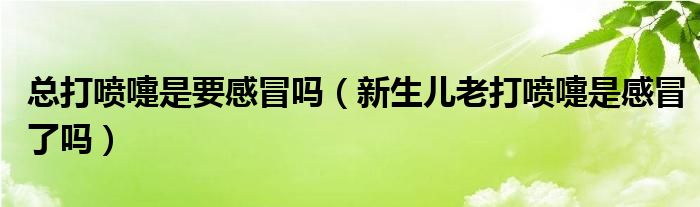 总打喷嚏是要感冒吗（新生儿老打喷嚏是感冒了吗）