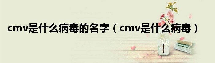 cmv是什么病毒的名字（cmv是什么病毒）