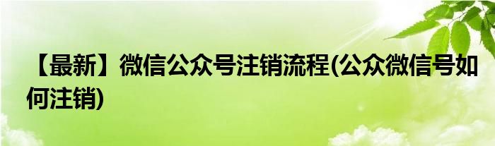 【最新】微信公众号注销流程(公众微信号如何注销)