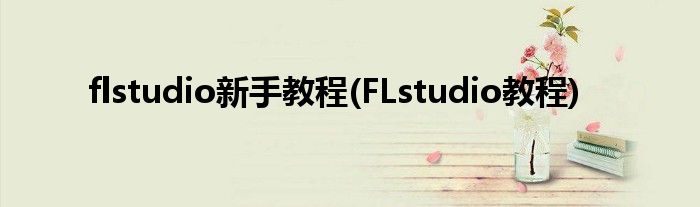 flstudio新手教程(FLstudio教程)