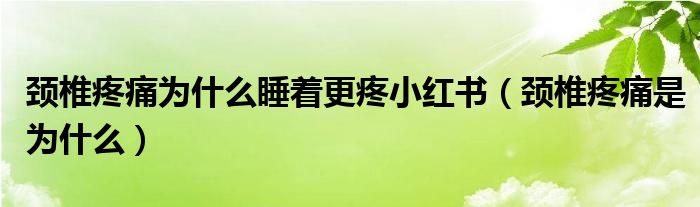 颈椎疼痛为什么睡着更疼小红书（颈椎疼痛是为什么）