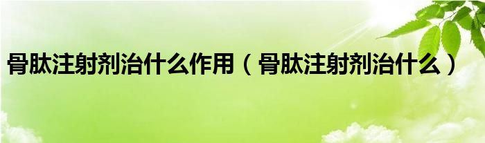 骨肽注射剂治什么作用（骨肽注射剂治什么）