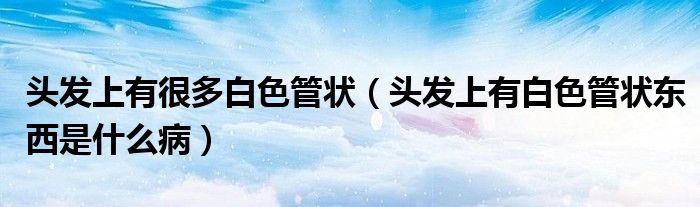 头发上有很多白色管状（头发上有白色管状东西是什么病）