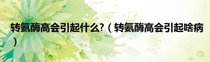 转氨酶高会引起什么?（转氨酶高会引起啥病）