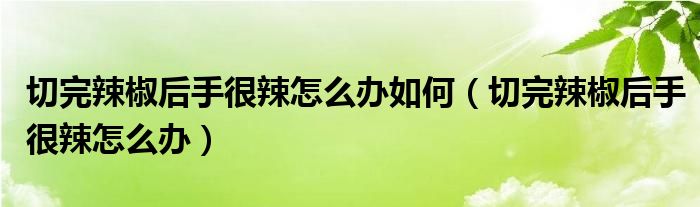 切完辣椒后手很辣怎么办如何（切完辣椒后手很辣怎么办）