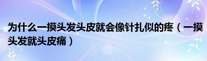 为什么一摸头发头皮就会像针扎似的疼（一摸头发就头皮痛）