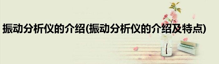 振动分析仪的介绍(振动分析仪的介绍及特点)
