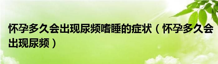 怀孕多久会出现尿频嗜睡的症状（怀孕多久会出现尿频）