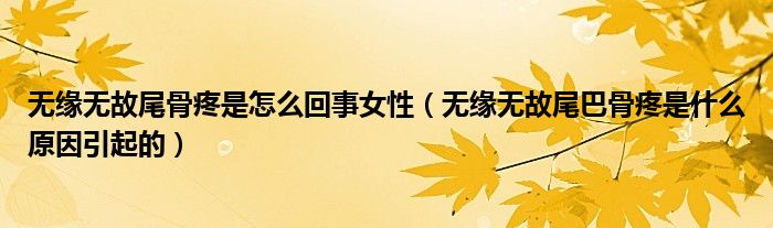无缘无故尾骨疼是怎么回事女性（无缘无故尾巴骨疼是什么原因引起的）