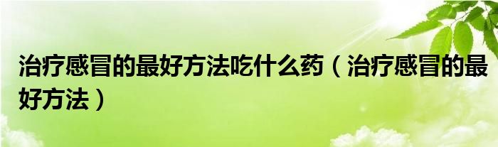 治疗感冒的最好方法吃什么药（治疗感冒的最好方法）