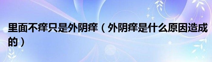 里面不痒只是外阴痒(外阴痒是什么原因造成的)