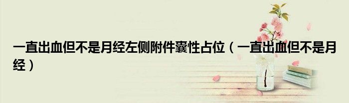 一直出血但不是月经左侧附件囊性占位（一直出血但不是月经）