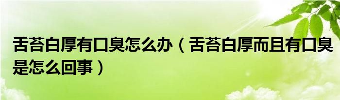 舌苔白厚有口臭怎么办（舌苔白厚而且有口臭是怎么回事）