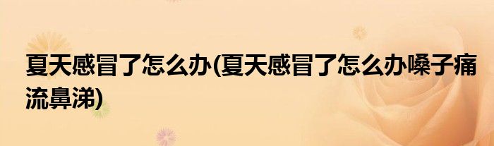 夏天感冒了怎么办(夏天感冒了怎么办嗓子痛流鼻涕)