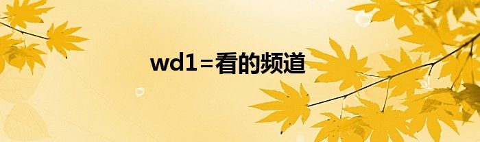 wd1=看的频道