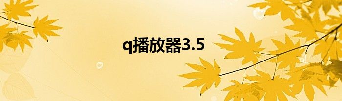 q播放器3.5