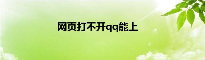 网页打不开qq能上