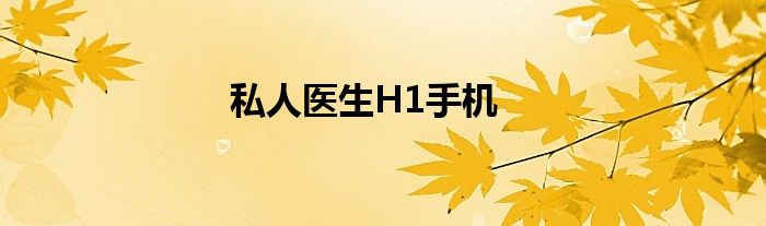 私人医生H1手机