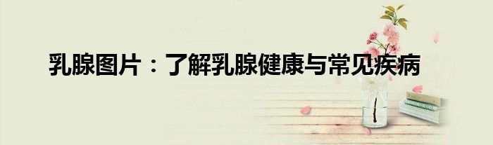 乳腺图片：了解乳腺健康与常见疾病