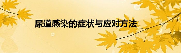 尿道感染的症状与应对方法