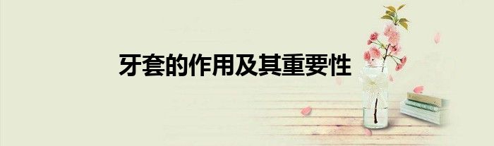 牙套的作用及其重要性