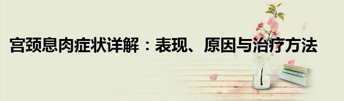 宫颈息肉症状详解：表现、原因与治疗方法