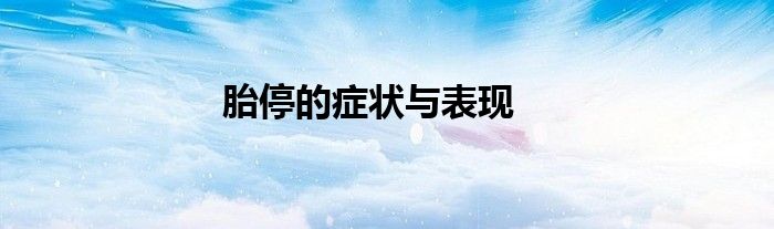 胎停的症状与表现