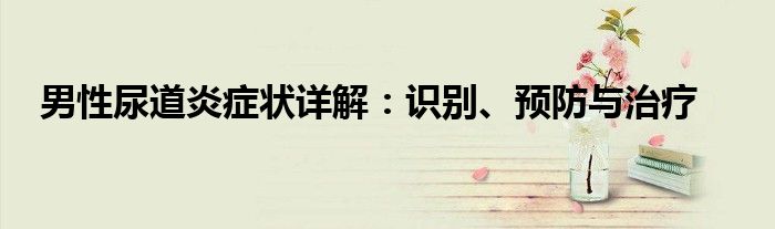 男性尿道炎症状详解：识别、预防与治疗