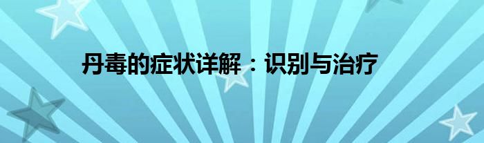 丹毒的症状详解：识别与治疗