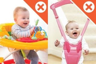 专家警告说 应避免使用婴儿学步车和运动跳线