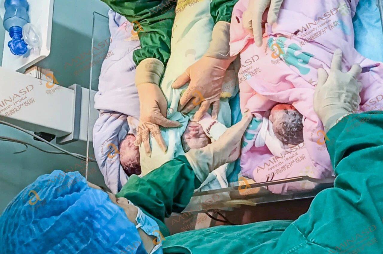 郑州美中商都妇产医院高危妊娠三胞胎案例